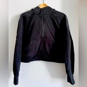 lululemon athletica Black Cropped Half-Zip Hoodie
